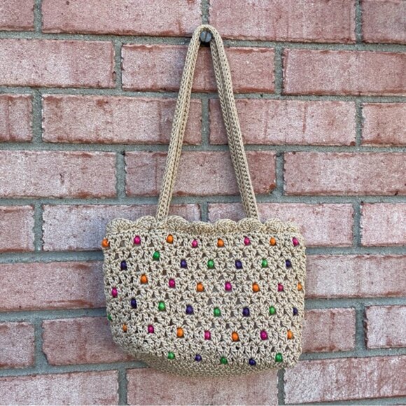 The Sak Small Beaded Crochet Shoulder Tote Bag - Picture 7 of 9
